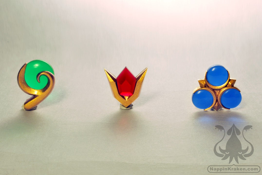 Legend of Zelda Spiritual Stones Set of Charms Ocarina of Time