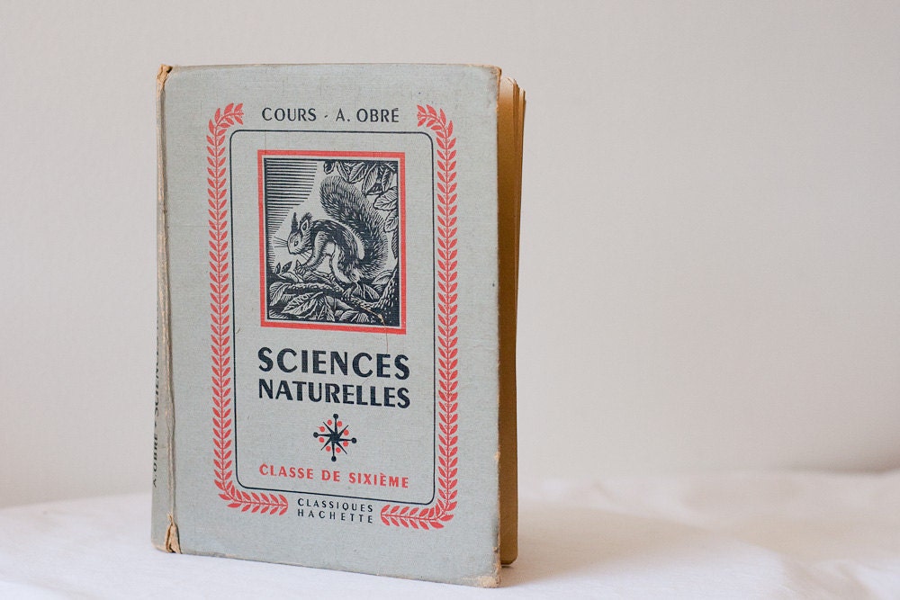 Vintage Science Text Book from France Hachette Edition from 1951