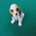 Vintage Small Beagle Puppy Sitting Not Looking Happy Porcelain Numbered 1157
