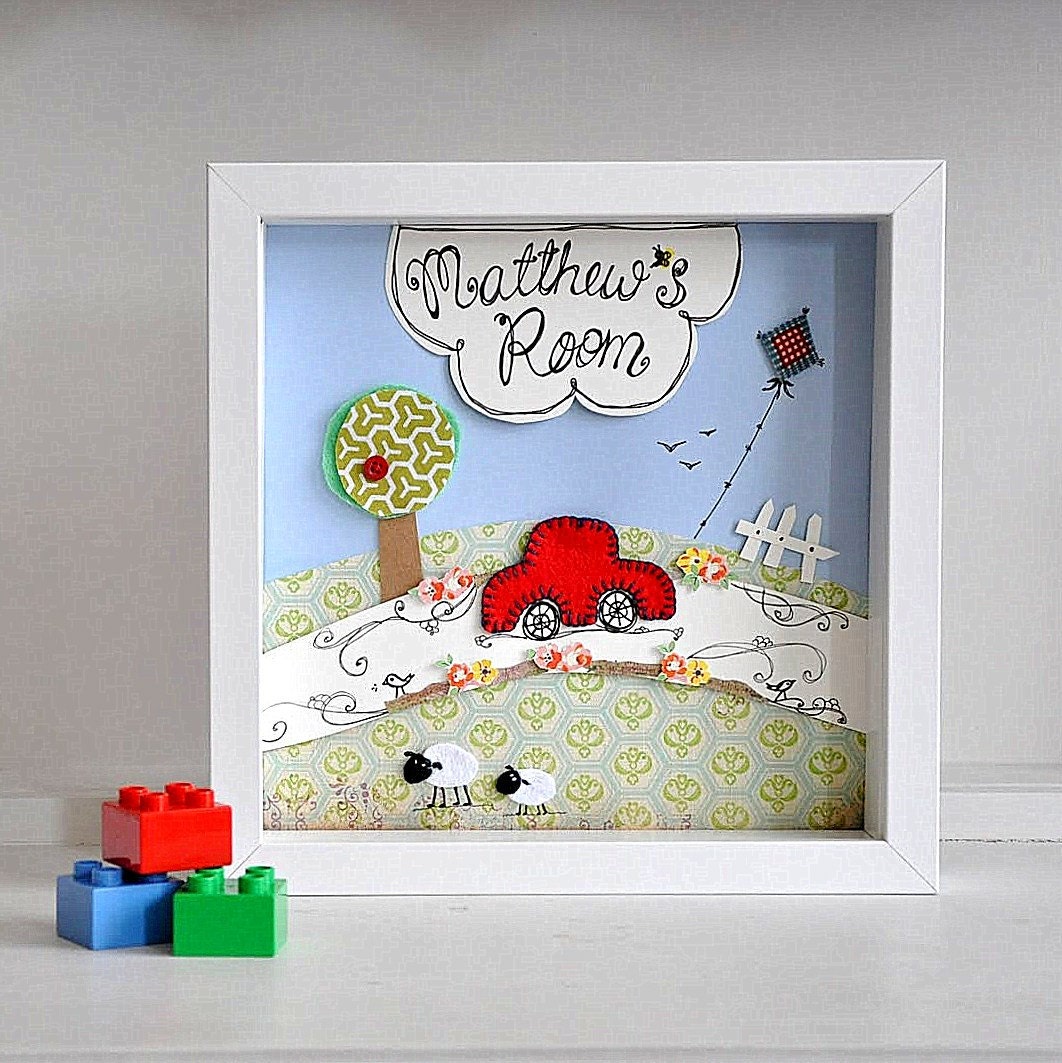 Personalized nursery art - kids room - colours to order