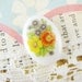 Vintage Limoges Style Oval Flower Floral Glass Cabochons 18x13mm (4)