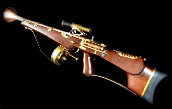Steampunk MK5 Kraken Gun.Rifle Prop Awesome SciFi Fantasy Cool Retro