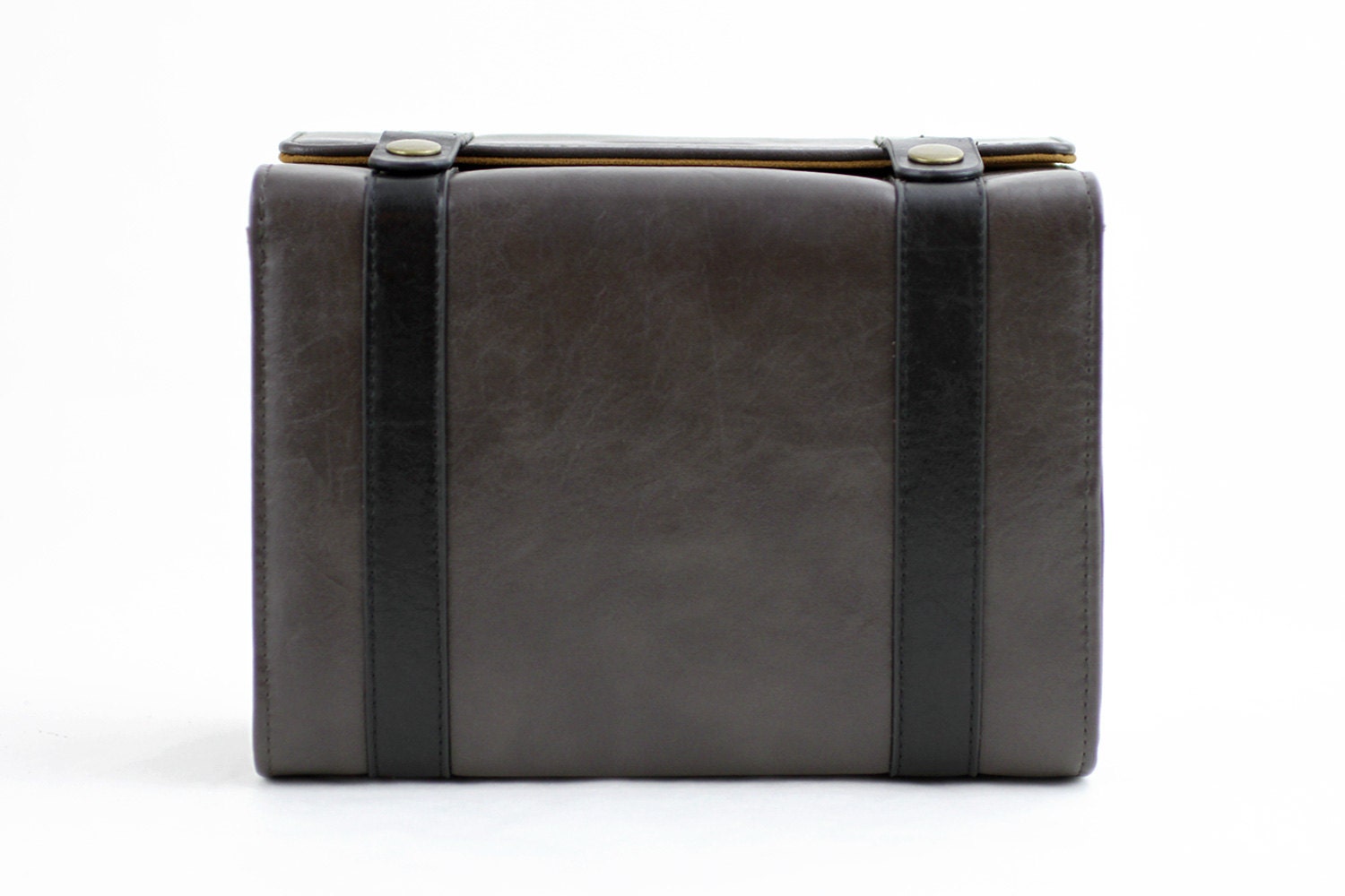 C103 Charcoal Leather micro 4:3 Camera Bag w/ Shoulder Strap