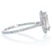 14K White Gold Pear Cut Morganite Engagement Ring Shape Diamond Halo Alternative Engagement Solitaire Wedding Anniversary Gemstone Ring