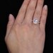 14K White Gold Pear Cut Morganite Engagement Ring Shape Diamond Halo Alternative Engagement Solitaire Wedding Anniversary Gemstone Ring