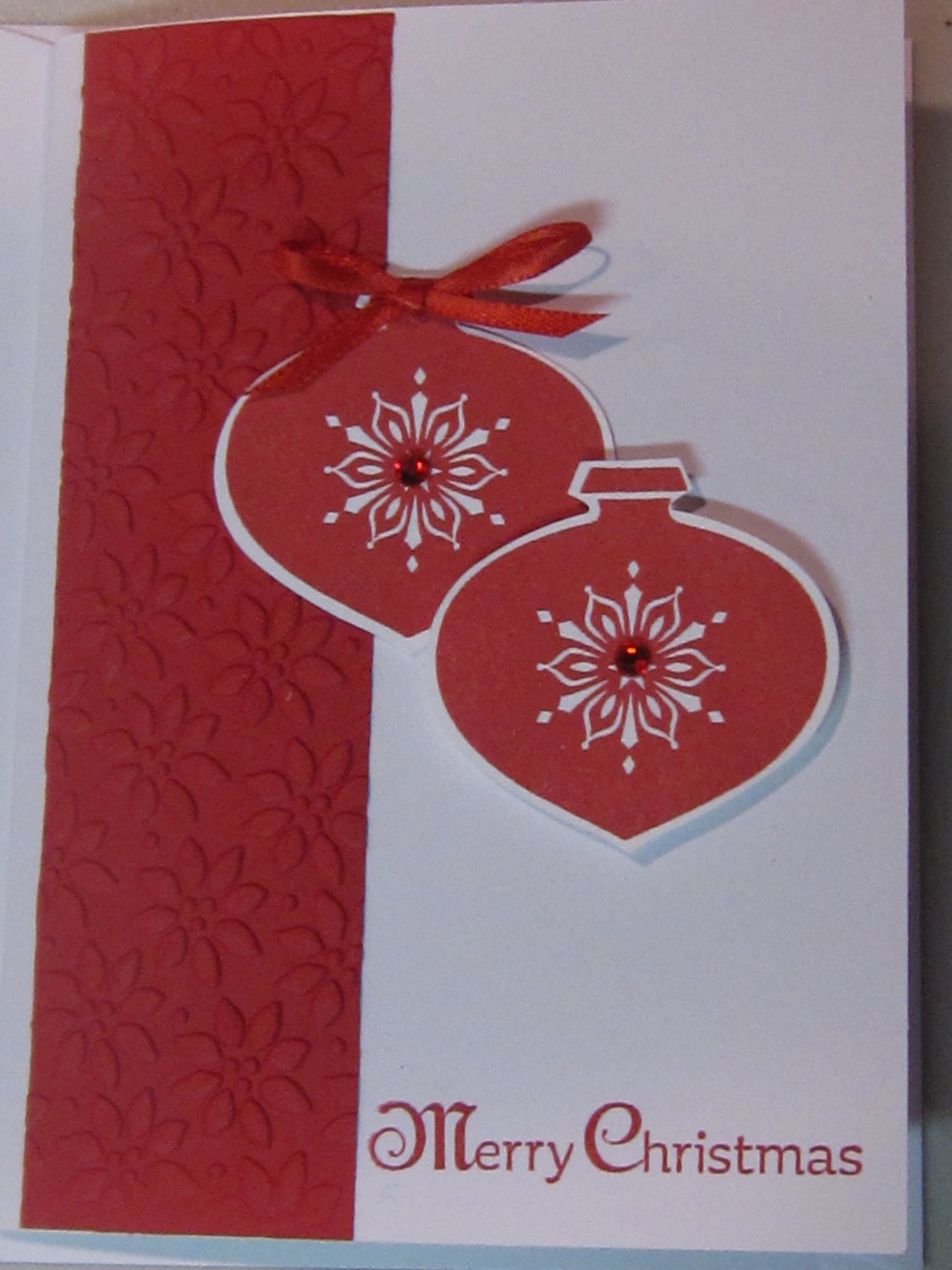 Stampin' Up Handmade Christmas/Holiday Greeting Card "Delightful Decorations"