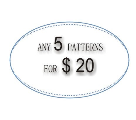 5 PDF crochet patterns  - DIY tutorial - Quick and easy gift