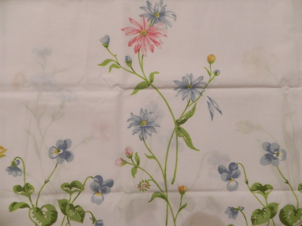Pair of Floral King Springmaid Pillowcases