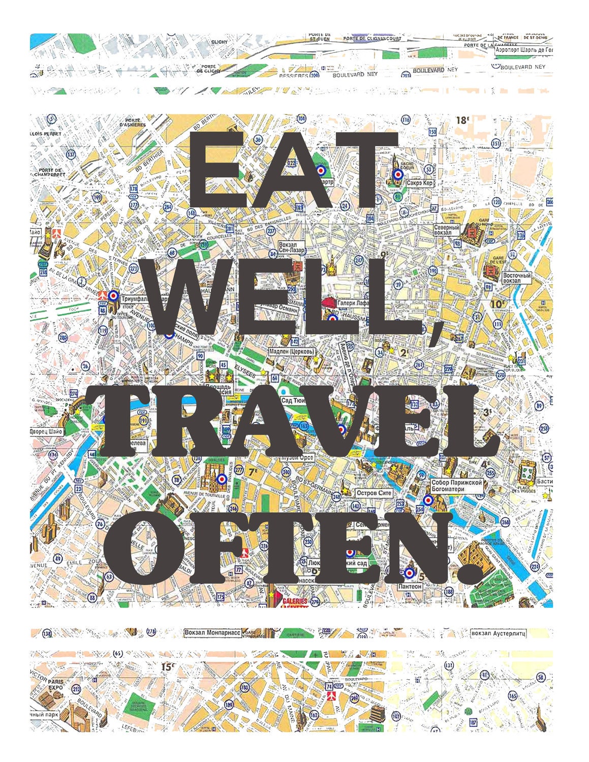 Eat well, Travel Often Print