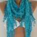 Fantastic Blue -  Elegance  Scarf  Lace Scarf ...Feminine Scarf...