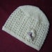Knit Baby Hat lace and flower