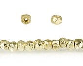 14kt Gold Plated Beads,  2mm Faceted  Gold Nugget  Beads Item: 438825
