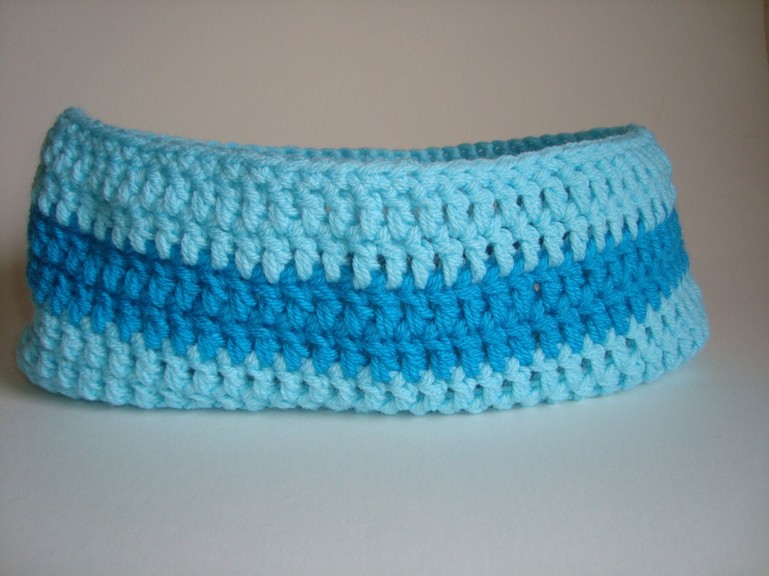 Crochet Newborn Baby Boy Cocoon Blue Photo Prop