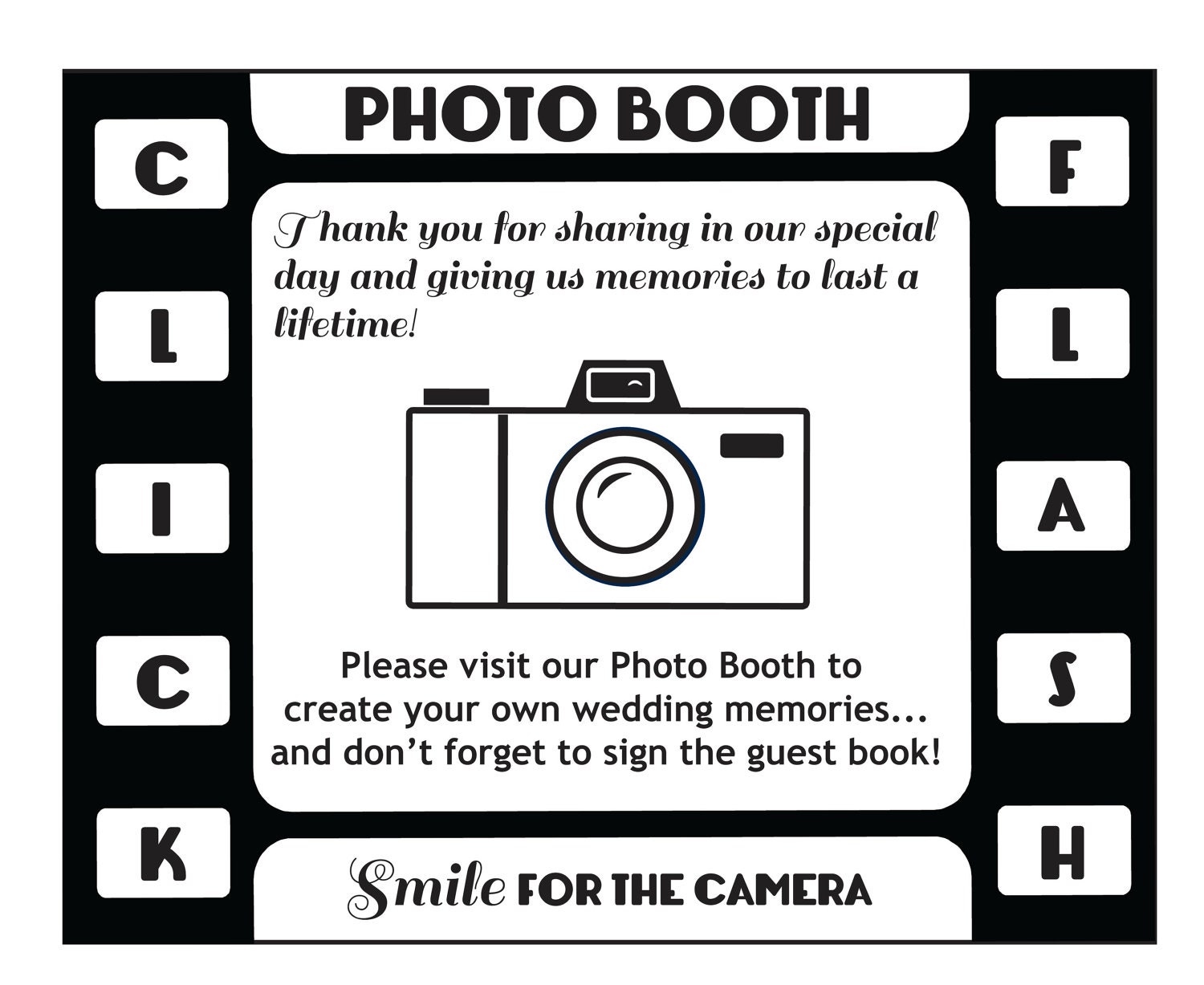 Photo Booth Sign - Weddings & Events