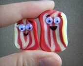 BACON Magnets 2pc set, Geek Accessories, Polymer Clay