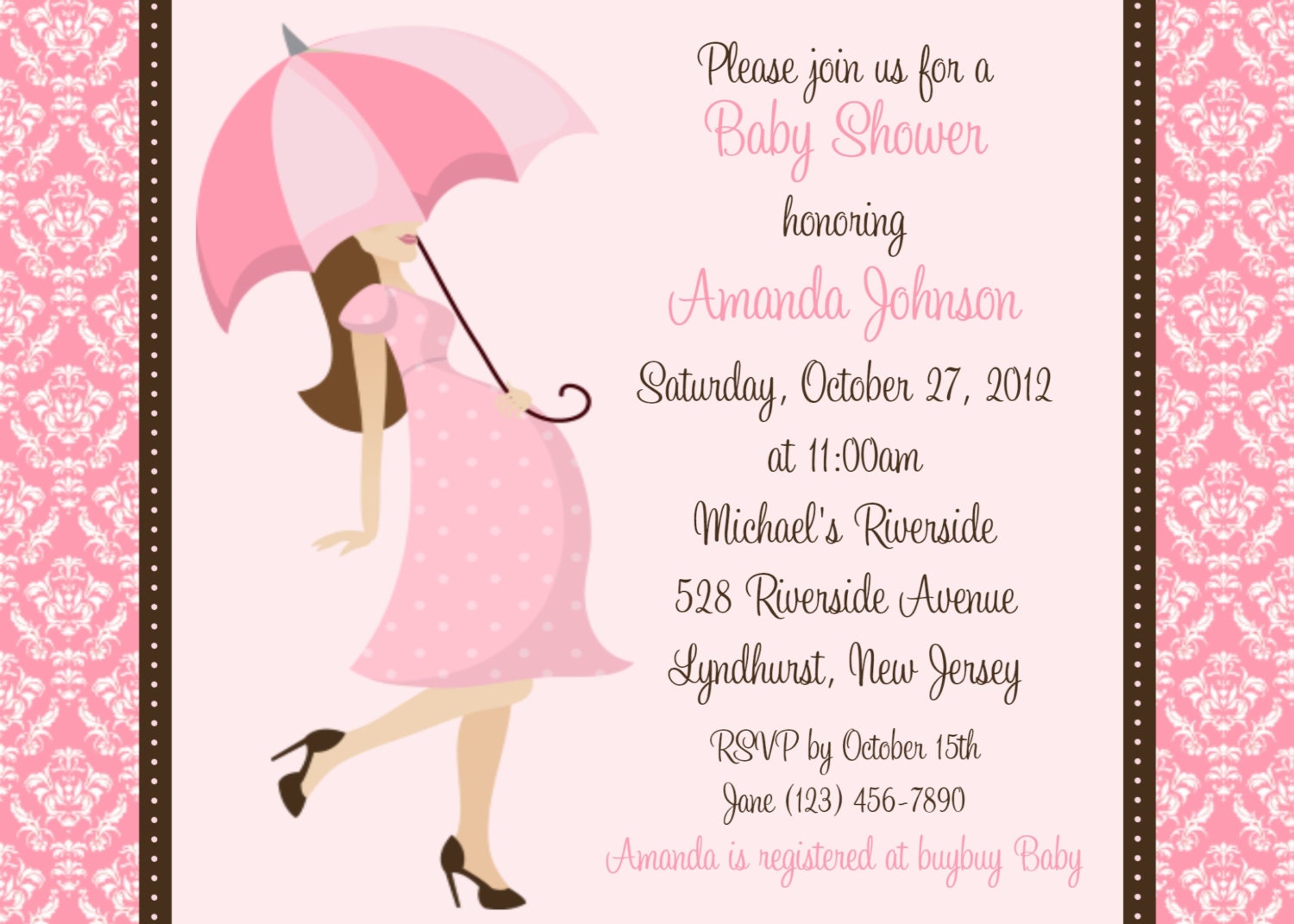 items for girl baby shower invitation on etsy damask baby shower girl items for girl baby shower invitation on etsy damask baby shower girl