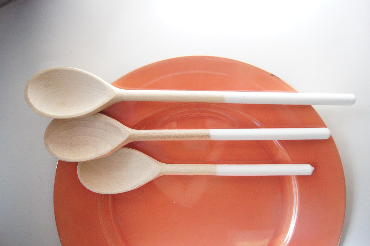 Wooden Spoons Set of 3: Fresh White