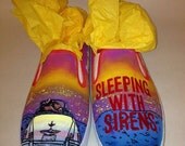 Custom Hand Painted Sleeping With Sirens Slip on Shoes
