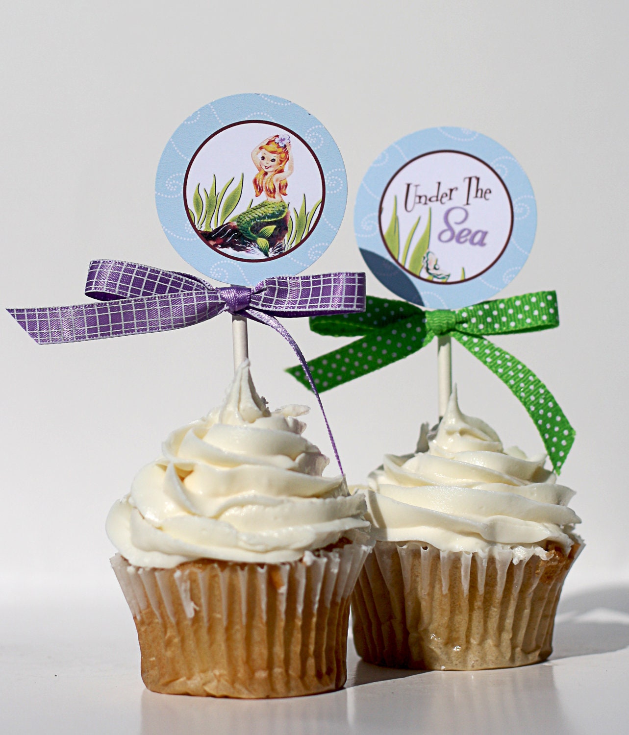 Birthday Cupcake Toppers - LITTLE MERMAID Printable Il_570xn