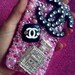 Sale--FREE US shipping--Chanel Inspired Perfume Swarovski IPhone 4/4S case