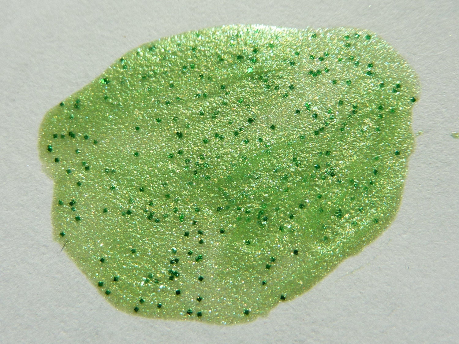 Celery Sparkle (light green with dark green glitter polish--mini)
