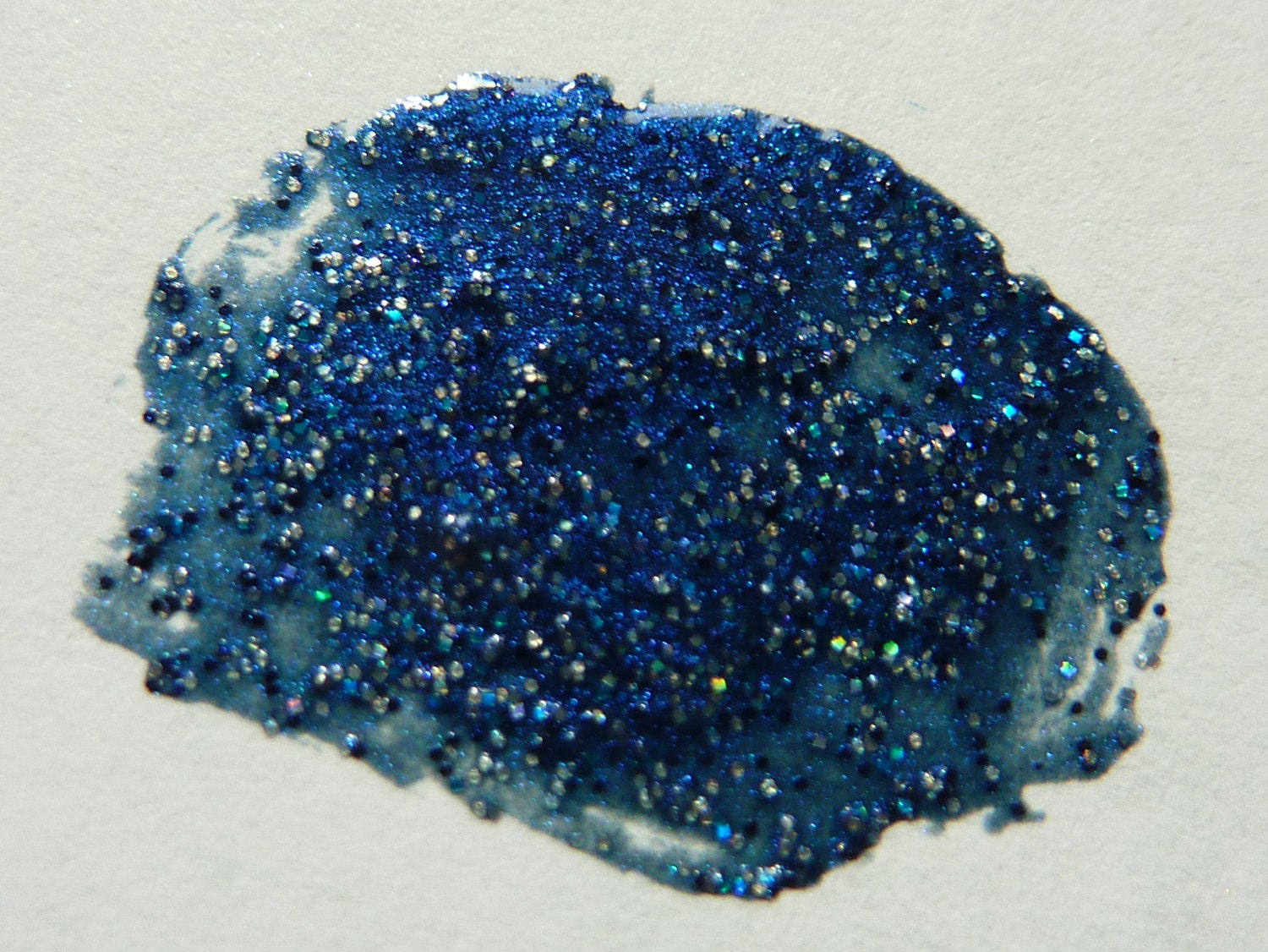Cerulean Charm (dark blue glitter polish--full size)