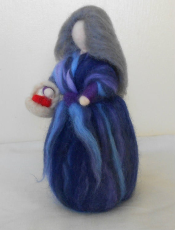 Needle felt Waldorf inspired doll/story telling/snow white witch