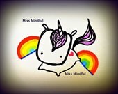 Double Rainbow Unicorn Print
