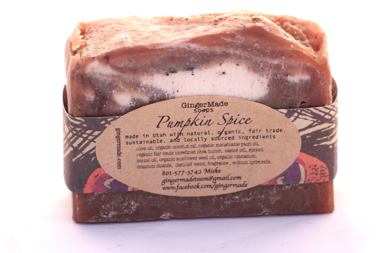Pumpkin Spice. Cold Process Soap. Vegan. Cinnamon. Holidays. Made in Utah
