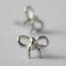 Tiny Bow Earrings , 925 Sterling silver, Petit Earrings