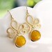 Gold and Mustard Dangle Earrings - Gold Filled Earwires - Gold Yellow Dangle Earrings - Gifts, Bridal, Bridesmaids
