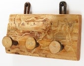Wood Coat rack Reclaimed wood - Wall decor - Jewelry Towel Hat Rack - Rustic Wooden peg rack - Coat tree - organizer - Vintage metal hooks