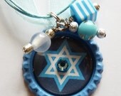 Star of David Bottle cap Necklace birthday, party, favors, special occasions, Hanukah gift, party favors, religious - TrendyTz