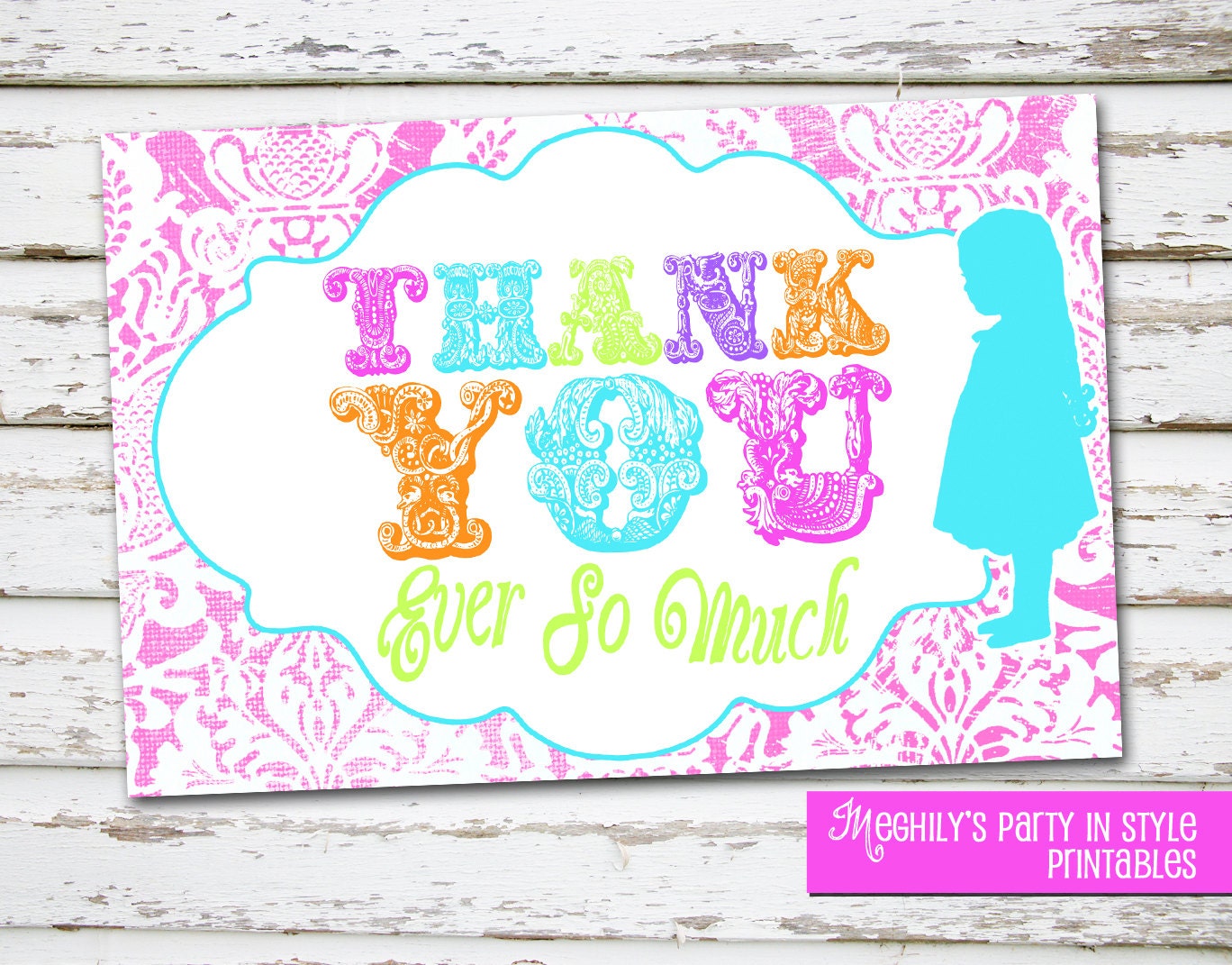 Alice in Wonderland - 4x6 Thank You Cards Il_570xn