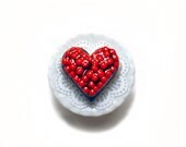 Chocolate Cherry Pie Miniature Food Ring, Miniature Food Jewelry