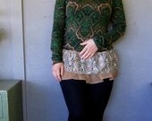 M upcycled clothing Eco dress top frayed funky Artsy French urban Rustic Peasant Bohemian boho ranch prairie girl