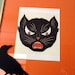 Vintage Halloween Inspired Fierce Black Halloween Cat Picture Print Orange Matte & Black Crow Halloween Decal