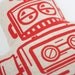 Plush Robot Pillow Screen Print Red Stuffed