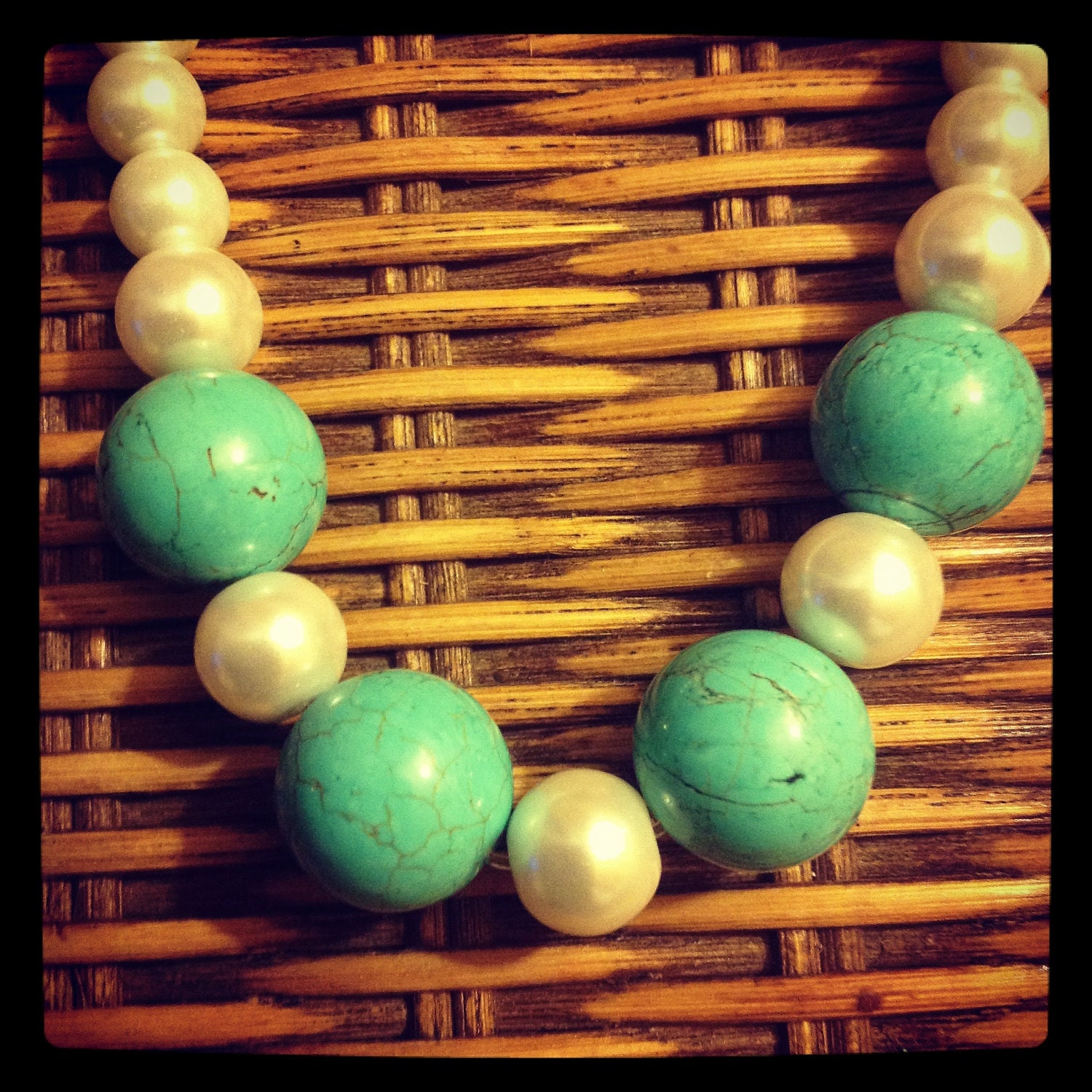 Pearl and Turquoise Necklace