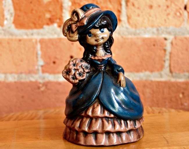 Vintage Victorian Girl Figurine Handmade Vintage Knick Knack 1971