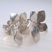RESERVED Sunny Flower Beach Wedding Earrings. Vintage Solid Brittania 958 Silver. Hallmarked Quality. Handmade. Gorgeous Gift.