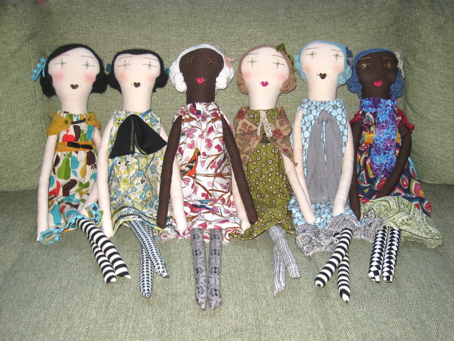 Handmade Rag Dolls - Eco Friendly, One of a Kind - Heirloom Soft Cloth Dolls - Recycled Vintage Textiles - Custom & Wholesale Welcome