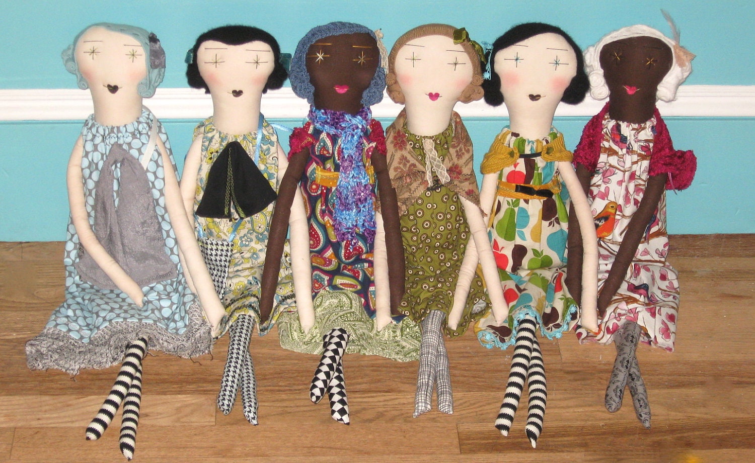 Handmade Rag Dolls - Eco Friendly, One of a Kind - Heirloom Soft Cloth Dolls - Recycled Vintage Textiles - Custom & Wholesale Welcome