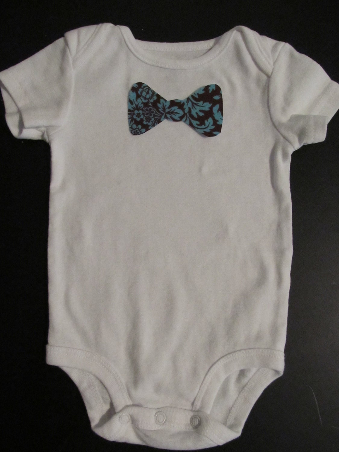 Baby Tie Onesie Applique - Real Men Wear Floral Il_570xn