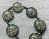 Black and White Damask Bracelet