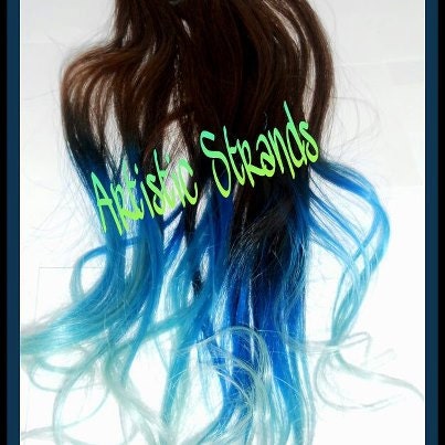 B L U E Dream by Artistic Strands //Ombre Hair Extension - Weft - Clip Ins - Ombre / Eight (8) Piece Set / Original Signature Hair Color