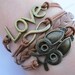 Bracelet-infinity bracelet,owl bracelet,love bracelet,karma bracelet,braid leather bracelet-Z520