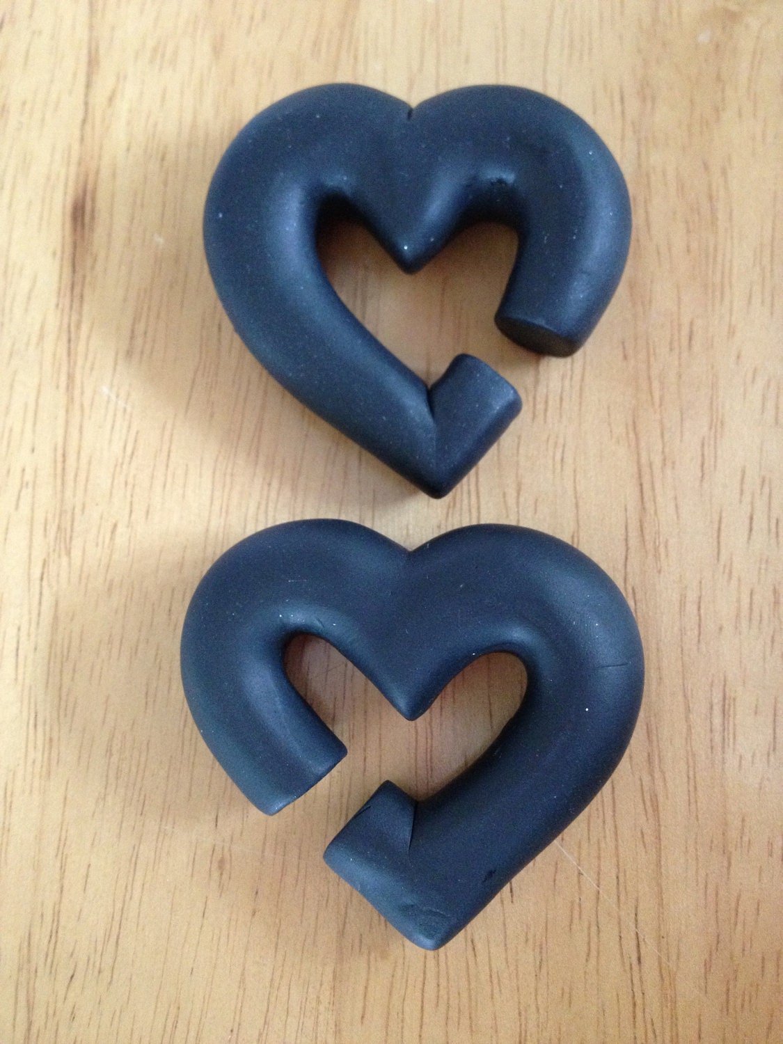 Custo Polymer Clay Broken Heart Plugs (1/2in-5/8in, Any Color)