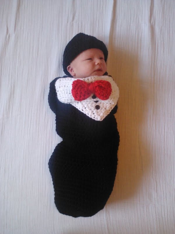 Newborn Tuxedo Cocoon - Photography Prop