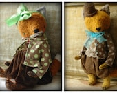 Super DEAL 2 PDF Epatterns for 11 inch Artist Teddy Fox Mr Henry and Fox Mary - the patterns for the clothes are included - by Sasha Pokrass
